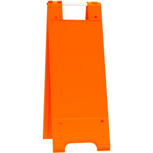 Plasticade Minicade Barricade Sign Stand w/ 2 Panels & No Sheeting, 13"W x 36"H, Orange - Pkg Qty 2
