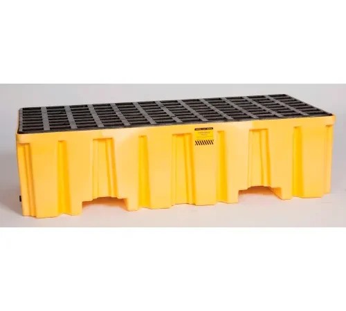 Eagle 1620B 2 Drum Spill Containment Pallet - Black with Drain