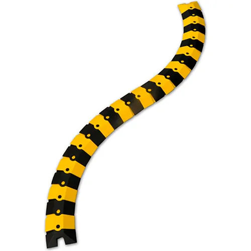 UltraTech 1840 Ultra-Sidewinder, Cable Protector, Large, 34" x 13 5/8" x 2 1/8" Black/ Yellow - Image 2