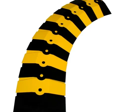 UltraTech 1830 Ultra-Sidewinder? Cable Protector, Medium, 33" x 9 3/4" x 1 3/8", Black/ Yellow