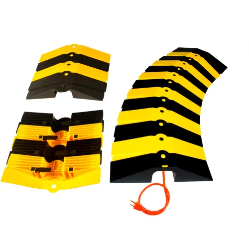 UltraTech 1840 Ultra-Sidewinder, Cable Protector, Large, 34" x 13 5/8" x 2 1/8" Black/ Yellow - Image 3