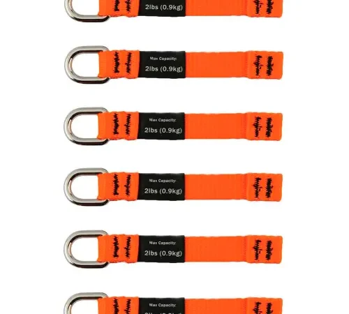 Ergodyne? 19704 Squids? 3700 5.5" Web Tool Tails", 2lbs Max, Black, Nylon, 6-Pack