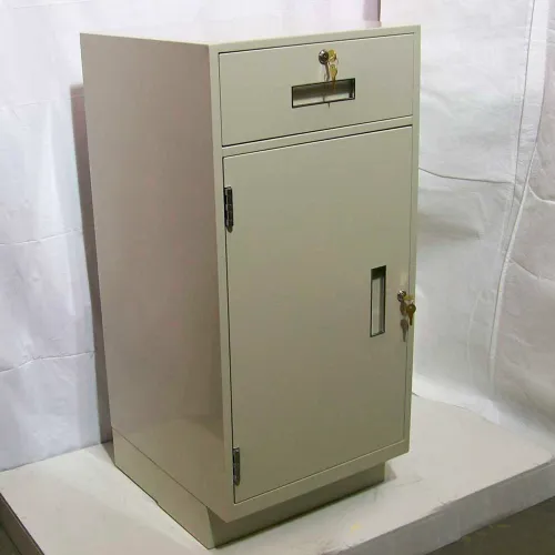 Fenco Teller Pedestal Cabinet 203R-A - 1 Drawer Right Hinged Door 18"W x 19"D x 38-1/2"H Champagne - Image 2