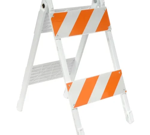 VizCon TrafFix Devices Plastic Folding Traffic Barricade 42 Inch High 4 Panels, 37408-EG