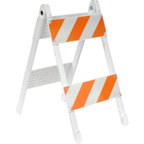 VizCon TrafFix Devices Plastic Folding Traffic Barricade 42 Inch High 4 Panels, 37408-EG