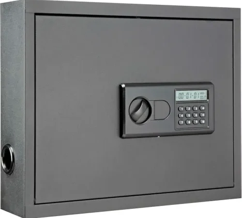 Global Industrial 249329 Wall Mount Laptop Security Cabinet, 19-3/4"W x 4-3/4"D x 15-3/4"H, Gray