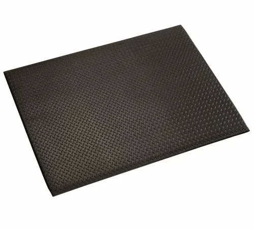 Apache Mills Diamond Deluxe Soft Foot" Anti Fatigue Mat 1/2" Thick 2' x Up to 60' Black
