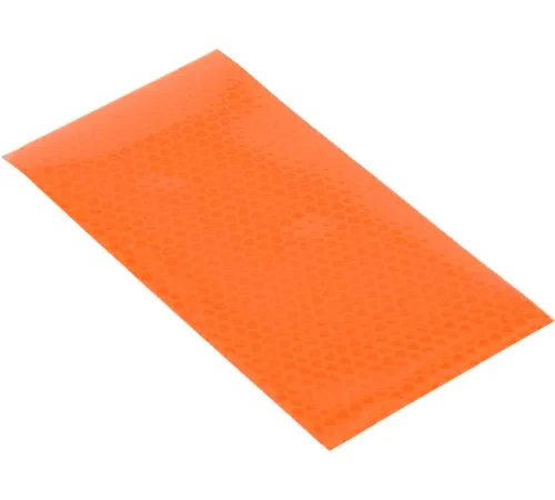 Glass Beads/Aluminum Reflective Sheeting, 3" W X 6" H Orange - Pkg Qty 2