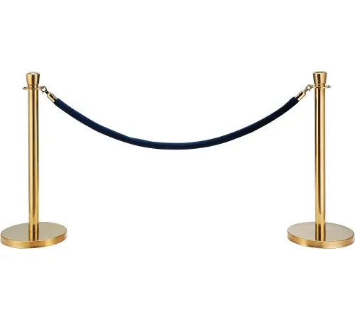 Global Industrial Blue Velour Rope 59" With Ends For Portable Gold Post