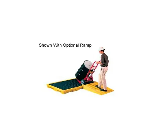 Eagle 1686 6 Drum Spill Containment Platform - Yellow with No Drain