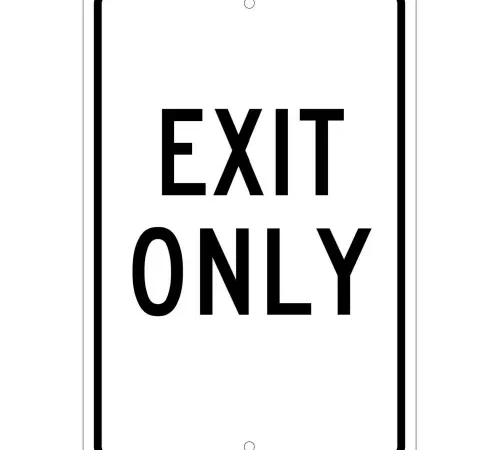 Aluminum Sign - Exit Only - .063 " Thick, TM76H