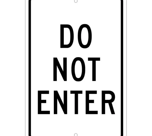 Aluminum Sign - Do Not Enter - .063" Thick, TM11H
