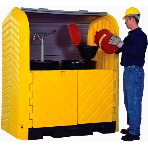 Ultra-Hard Top P2 Plus 2 Drum Outdoor Locking Containment Unit 9612 - No Drain - Image 3