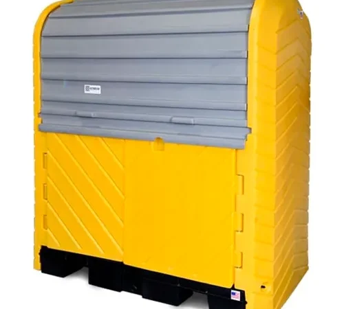 Ultra-Hard Top P2 Plus 2 Drum Outdoor Locking Containment Unit 9612 - No Drain