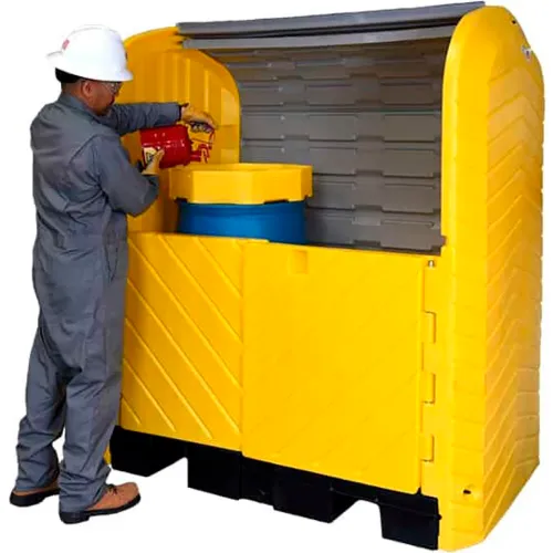 Ultra-Hard Top P2 Plus 2 Drum Outdoor Locking Containment Unit 9612 - No Drain - Image 4