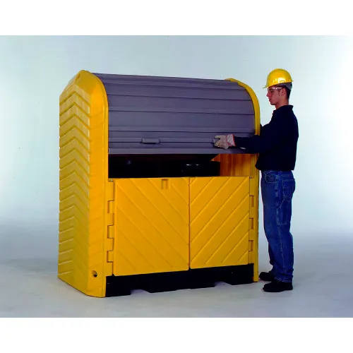 Ultra-Hard Top P2 Plus 2 Drum Outdoor Locking Containment Unit 9612 - No Drain - Image 2