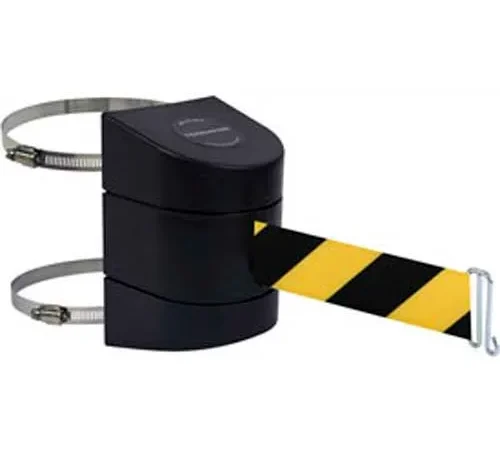 Retractable black-and-yellow safety belt