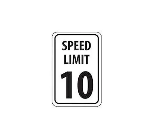Aluminum Sign -  Speed Limit 10 - .063" Thick, TM18H