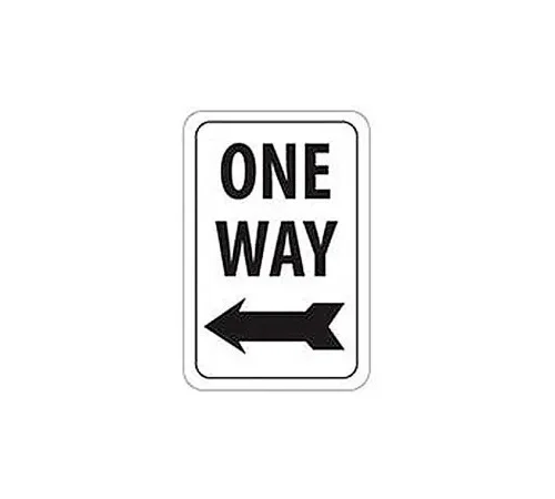 Aluminum Sign -  One Way Left Arrow - .063" Thick, TM22H