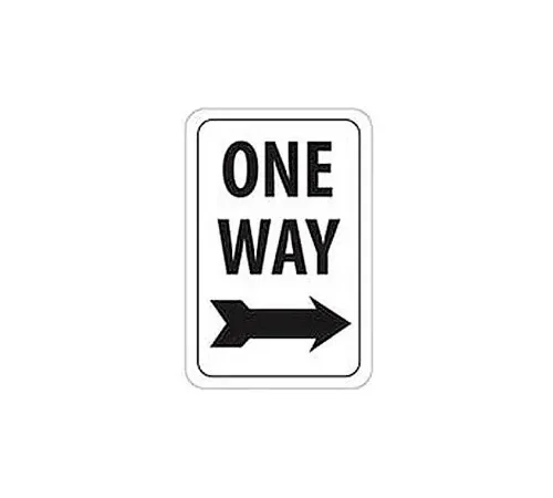 Aluminum Sign -  One Way Right Arrow - .063" Thick, TM23H