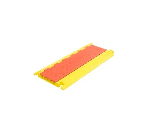 5-Channel General Purpose Cable Guard, 36"L x 17-1/4"W x 1-15/16"H, Yellow/Orange