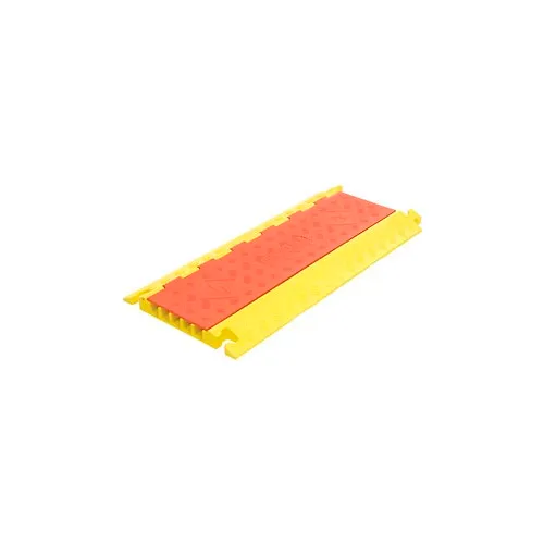 5-Channel General Purpose Cable Guard, 36"L x 17-1/4"W x 1-15/16"H, Yellow/Orange