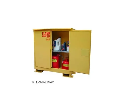 Flammable Safety Cabinet with Roof - 45 Gallon Self Close Doors
