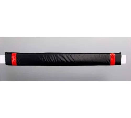 Black padded bar cover with red ends