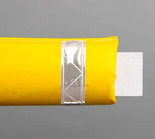Yellow padded mailing envelope with peel strip
