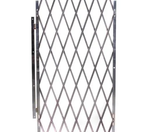 Expandable metal accordion security gate