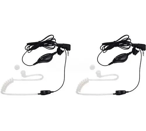 Motorola Solutions 1518 2 Way-Radio Surveillance Headset with PTT Microphone, 1518 - 2 Pack