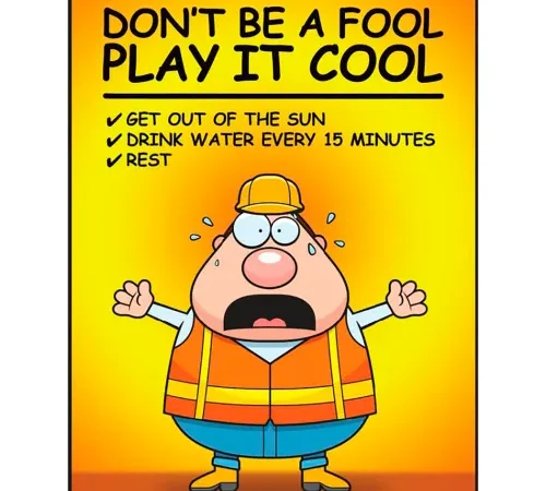 Accuform SP125032 Safety Poster, DON'T BE A FOOL PLAY IT COOL, 22"H x 17"W, Poster Paper