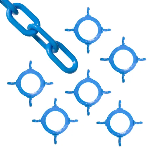 Blue chain link with multiple blue rings