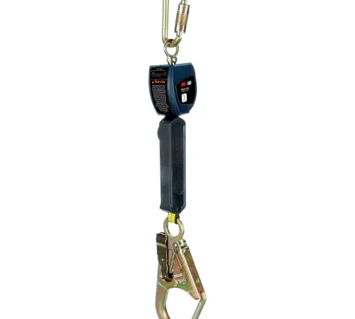 Retractable fall arrest lifeline with carabiner