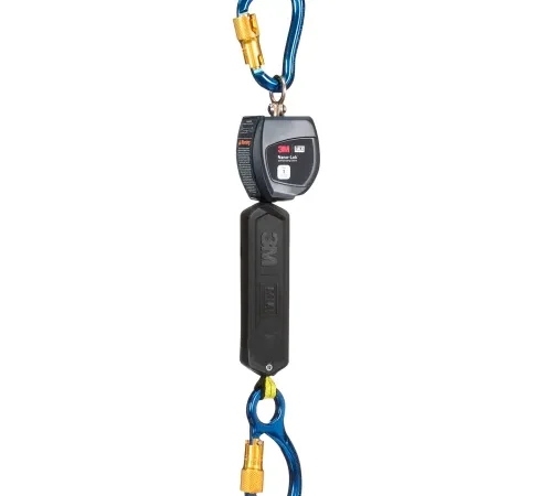 3M retractable lifeline with blue carabiners