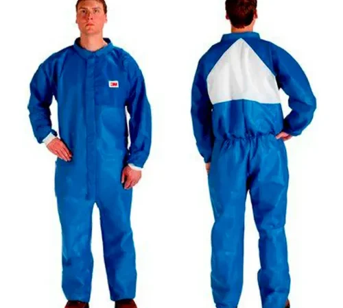 3M" Disposable Coverall, Knit Cuffs & Knit Ankles, Blue, 4X-Large, 4530CS-BLK-4XL, 25/Case