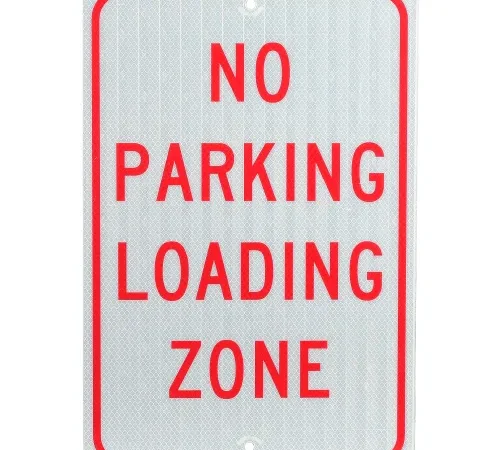 Aluminum Sign - No Parking Loading Zone - .080" Thick, TM14J