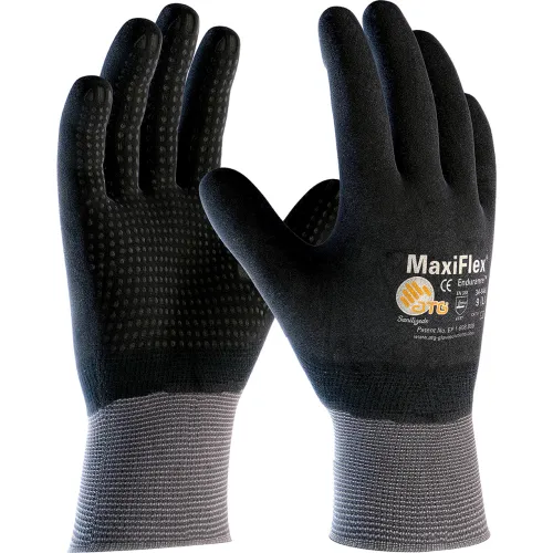 Pair of black MaxiFlex textured work gloves