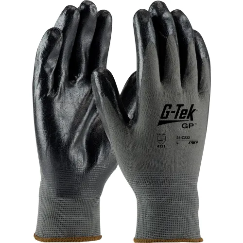 Pair of black G-Tek GP coated work gloves