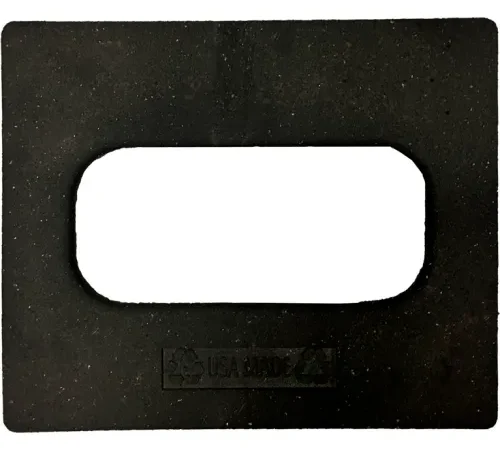 Plasticade 9 Lb. Recycled Rubber Base For Gemstone Vertical Panel, Barricade & Parking Signs, Black