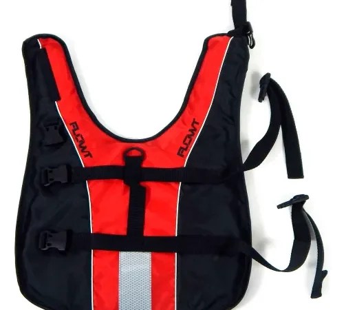 Flowt 40902-2-M Dog Life Vest, Red, Medium