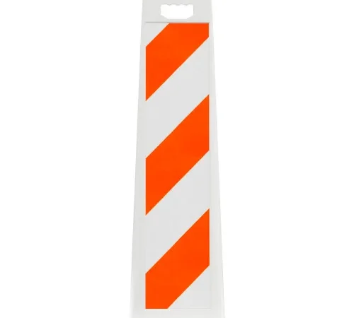 Plasticade Vertical Panel Channelizer Barricade W/ Oversized Handle, White, Engineer Grade Sheets