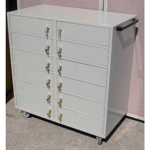Fenco Teller Vault Note Bus Cabinet 412-B - 12 Compartment 36"W x 19"D x 38-1/2"H Black - Image 2