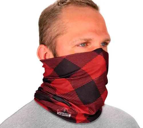 Ergodyne Chill-Its 6485 Multi-Band, Red Buffalo Plaid