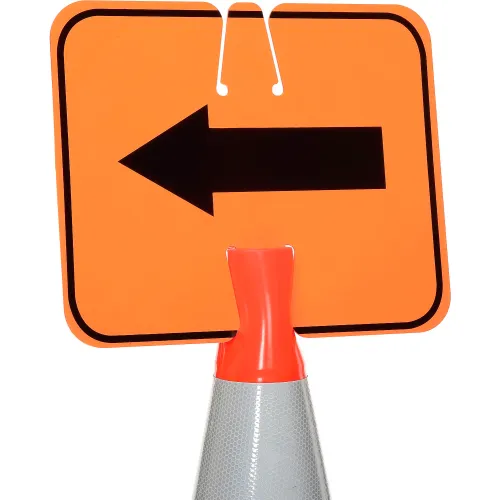 Cone Sign - Reversible Arrow - Black on Orange - Image 2