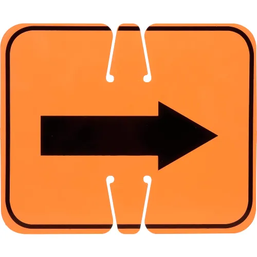 Cone Sign - Reversible Arrow - Black on Orange - Image 5