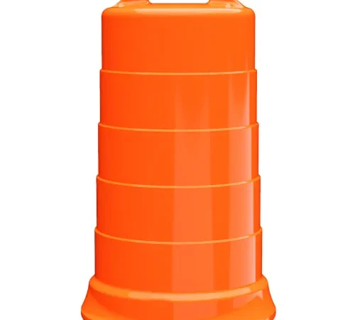 Plasticade 456-LD-T Commander Traffic Drum, Orange, 23-1/2"W x 39-1/2"H, LDPE