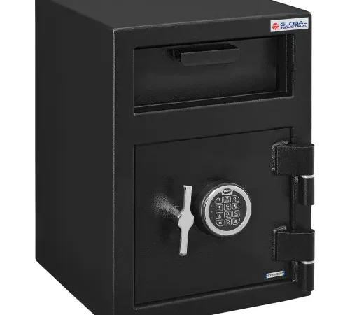 Global Industrial" B-Rate Depository Safe Front Loading, 1 Door, Digital Lock, 14Wx14Dx20-1/4H