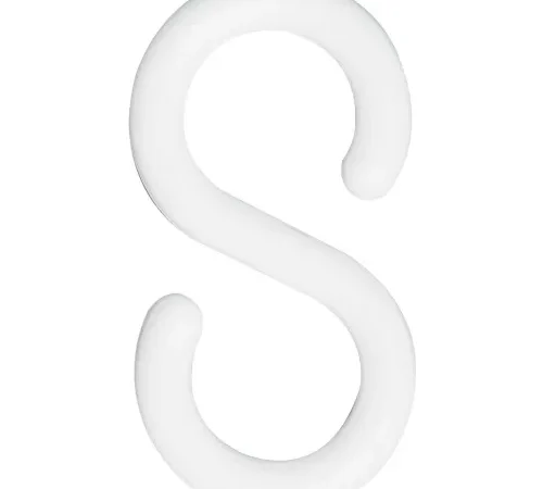 Mr. Chain® Connecting S-Hooks, 2", White, Pack of 25