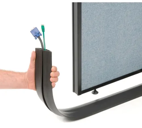 Wiremold BK1600-25 2-25' Rolls Overfloor Raceway Cord Cover-1" X 3/4" Center Chase, Black, Priced/ft - Pkg Qty 50